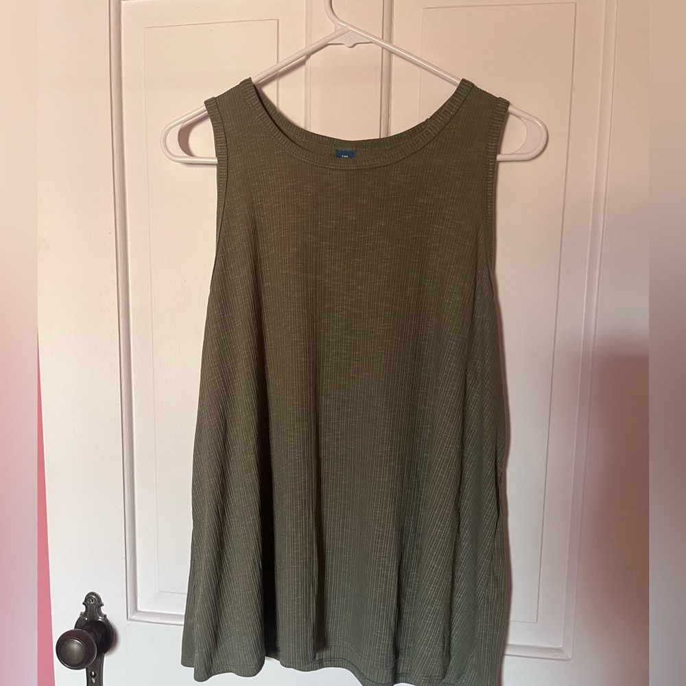 Old Navy Luxe Olive Green Sleeveless Top